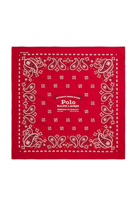 Polo Ralph Lauren COTTON-CLASSIC BANDANA bandană din bumbac bărbătească roșie 449959470003