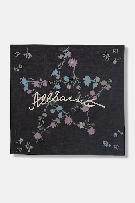 AllSaints apaszka męska bawełniana czarna 29M007XE