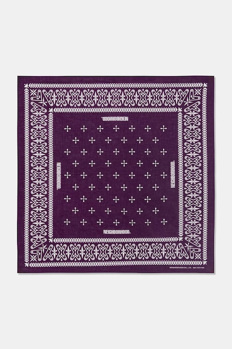 Neighborhood bandana bawełniana męska fioletowa 261BXNH.AC01