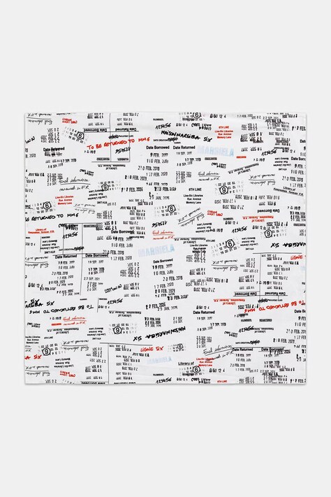 MM6 Maison Margiela apaszka bawełniana biała SH0TF0002.M35804.001S