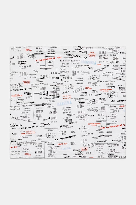 MM6 Maison Margiela apaszka bawełniana biała SH0TF0002.M35804.001S