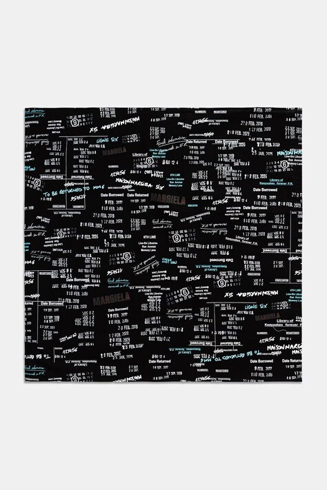 MM6 Maison Margiela apaszka bawełniana czarna SH0TF0002.M35804.002S