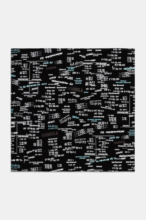 MM6 Maison Margiela apaszka bawełniana czarna SH0TF0002.M35804.002S