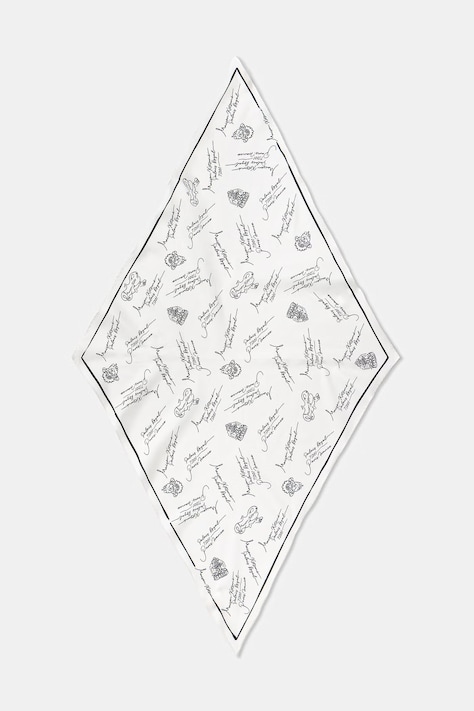 Maison Kitsuné Poetic Paris apaszka bawełniana damska beżowa QU06202WB0054