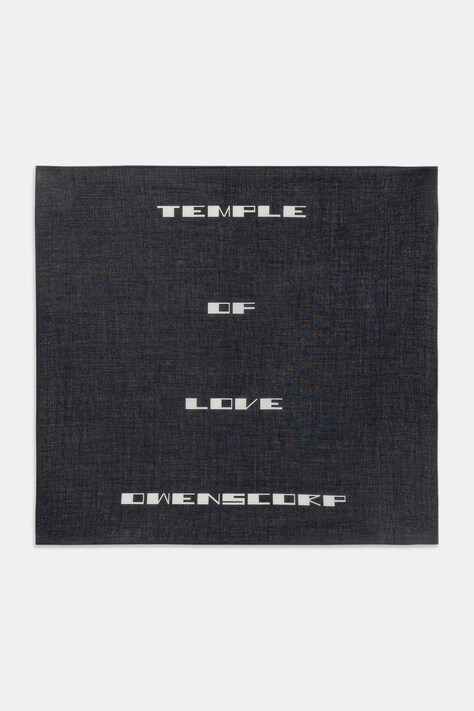 Rick Owens DRKSHDW Temple of Love apaszka bawełniana czarna DA01F4471.SCAEP7