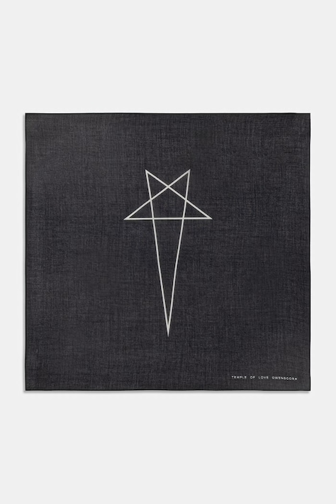 Rick Owens DRKSHDW Penta apaszka bawełniana czarna DA01F4471.SCAEP3