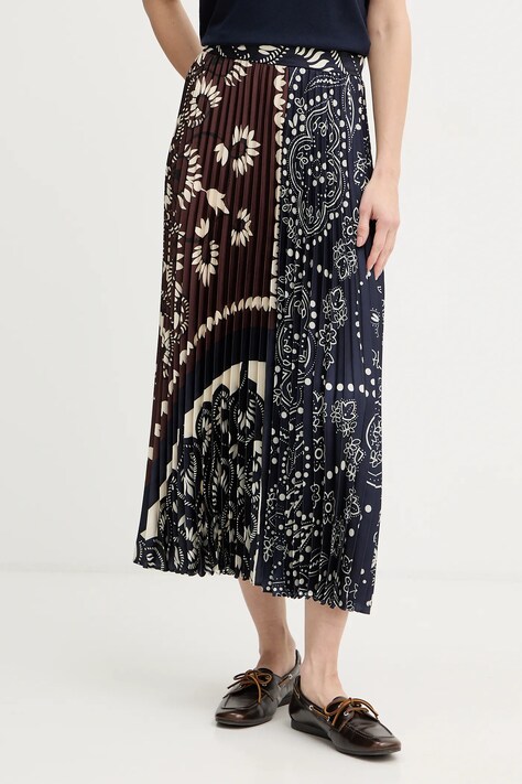 Weekend Max Mara spódnica MILORD kolor niebieski maxi rozkloszowana 2615101011600