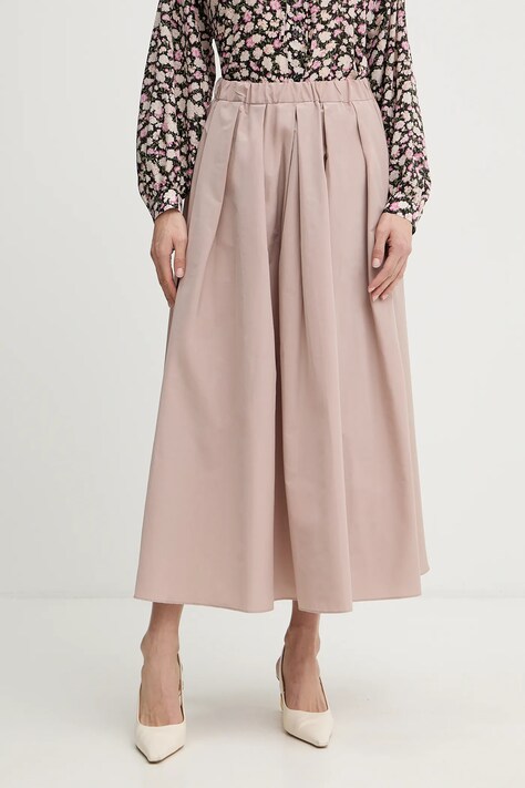 Sukně Weekend Max Mara CURVATO růžová barva, maxi, áčková, 2615101051600