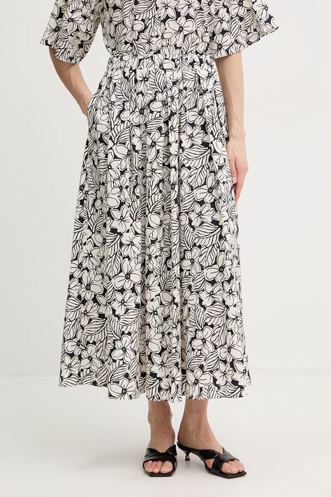 Weekend Max Mara spódnica bawełniana UOMO kolor biały midi rozkloszowana 2615101022600