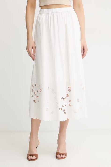 Weekend Max Mara юбка из хлопка CARAVAN белая 2615101082600