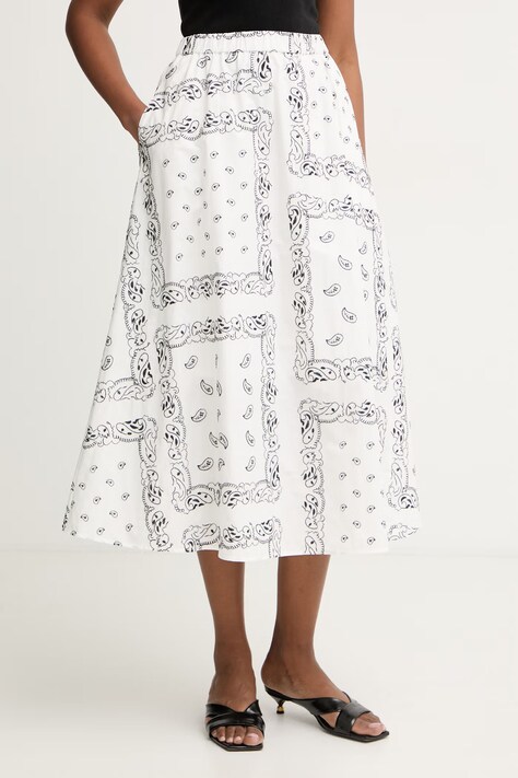 Weekend Max Mara spódnica bawełniana CARAVAN biała 2615101082600