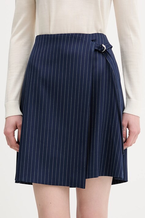 HUGO spódnica Rabisu kolor granatowy mini prosta 50554460