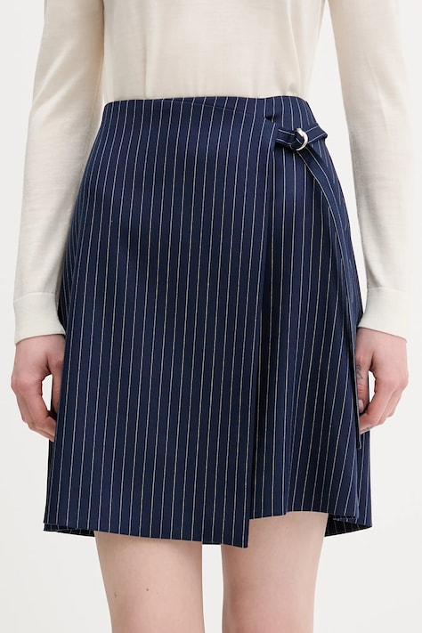 HUGO spódnica Rabisu kolor granatowy mini prosta 50554460