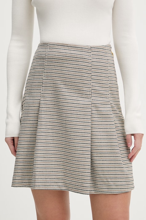 HUGO spódnica Roballo-1 kolor beżowy mini rozkloszowana 50558949