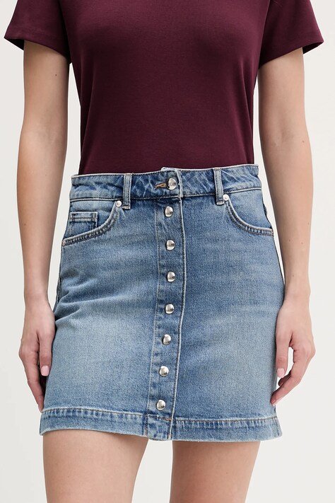 HUGO spódnica jeansowa Gilvie mini prosta 50553182