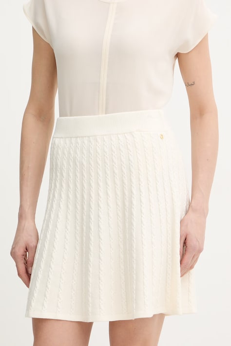 Guess spódnica z domieszką wełny HANNA kolor beżowy mini ołówkowa W6RD0N Z2YJ2