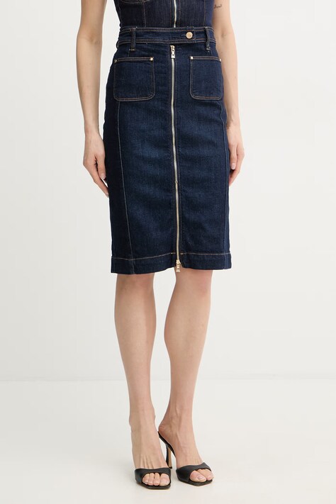 Τζιν φούστα Guess ROSITA χρώμα: ναυτικό μπλε, W6RD0U D6881