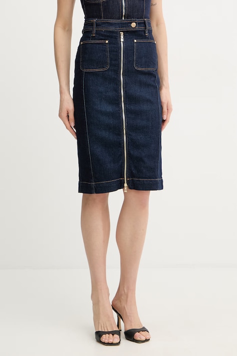 Τζιν φούστα Guess ROSITA χρώμα: ναυτικό μπλε, W6RD0U D6881