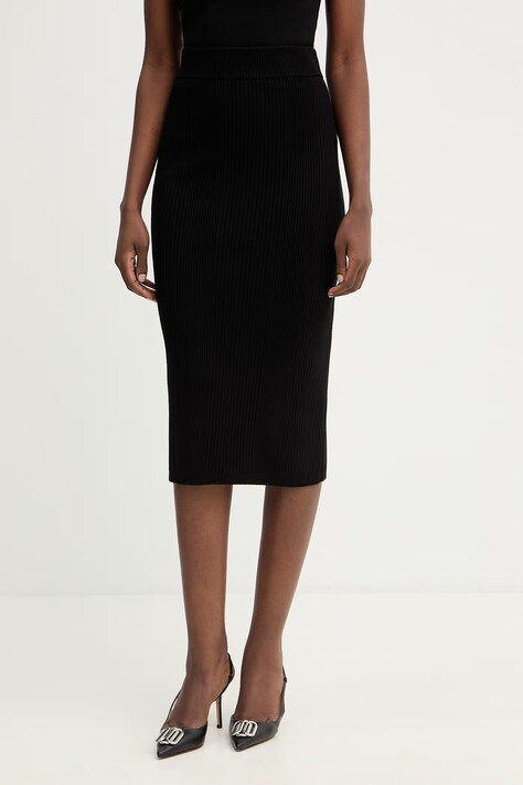 Suknja Guess TERRA boja: crna, midi, ravna, W6RD12 Z2YJ2