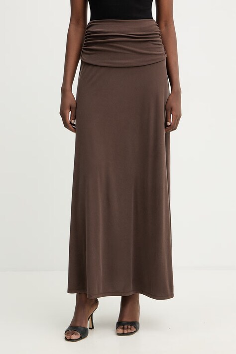 Guess spódnica MILENA kolor brązowy maxi rozkloszowana W6RD58 KAQL2