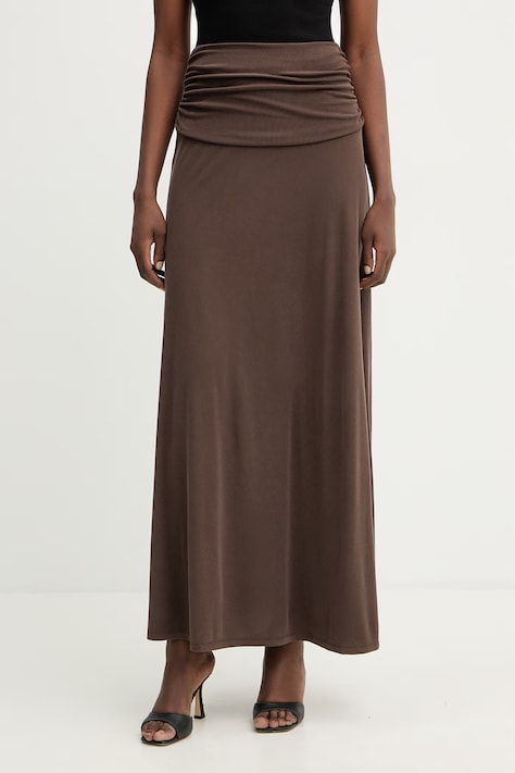 Φούστα Guess MILENA χρώμα: καφέ, W6RD58 KAQL2