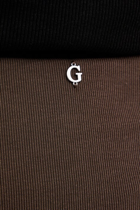 Спідниця Guess MILENA — SS26-SDD039, коричневий — фото 4