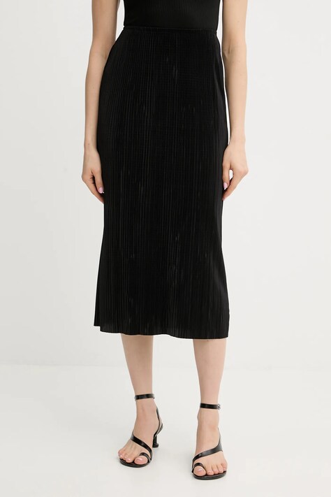 Calvin Klein spódnica kolor czarny midi prosta LV044E218G