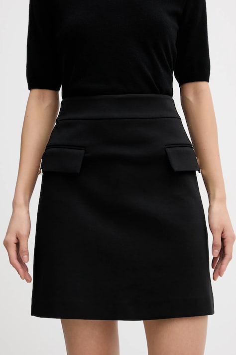 Karl Lagerfeld spódnica kolor czarny mini prosta B1W12027