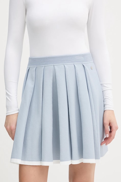 Sukně Karl Lagerfeld modrá barva, mini, áčková, B1W12003