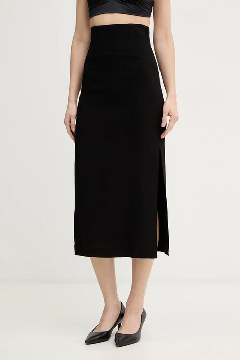 Pinko spódnica kolor czarny midi prosta 106485 A2Q2