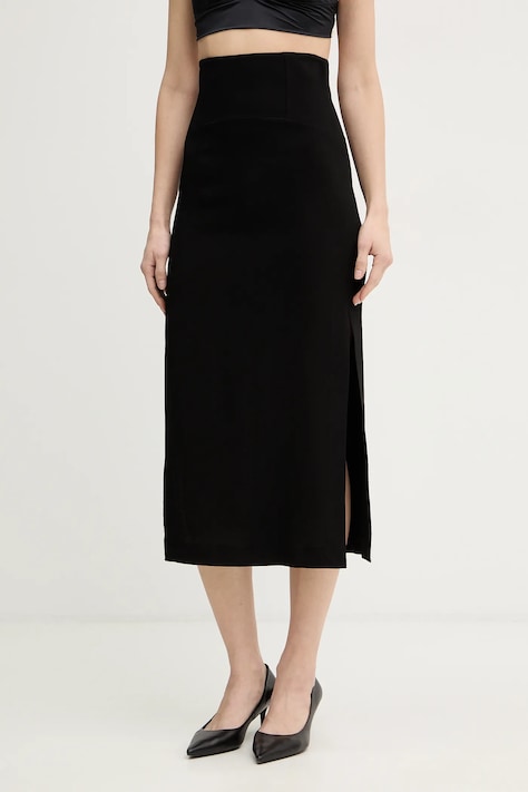 Pinko spódnica kolor czarny midi prosta 106485 A2Q2