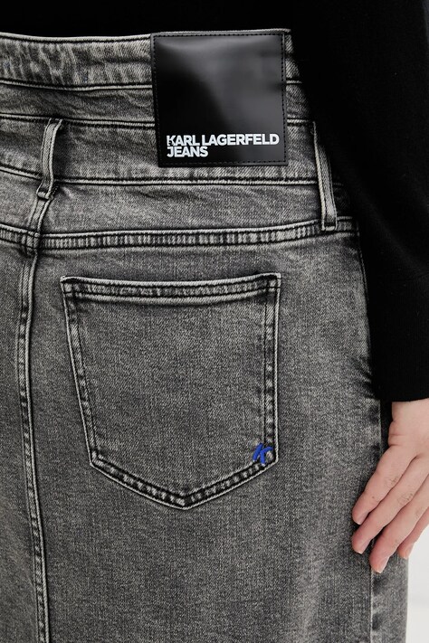 Джинсова спідниця Karl Lagerfeld Jeans — SS26-SDD05L, сірий — фото 4
