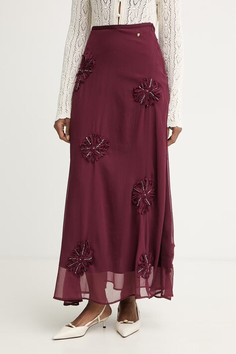 Pedro del Hierro spódnica bordowa gładka 7593172