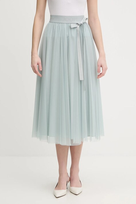 Joop! spódnica kolor turkusowy midi rozkloszowana 30100212