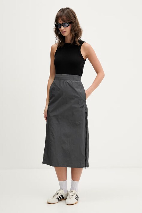 adidas spódnica City Tech kolor szary midi prosta KA1889