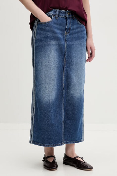 adidas Originals spódnica jeansowa niebieska z efektem sprania KD2908