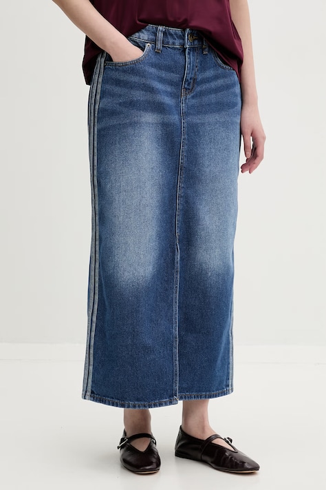 adidas Originals spódnica jeansowa niebieska z efektem sprania KD2908