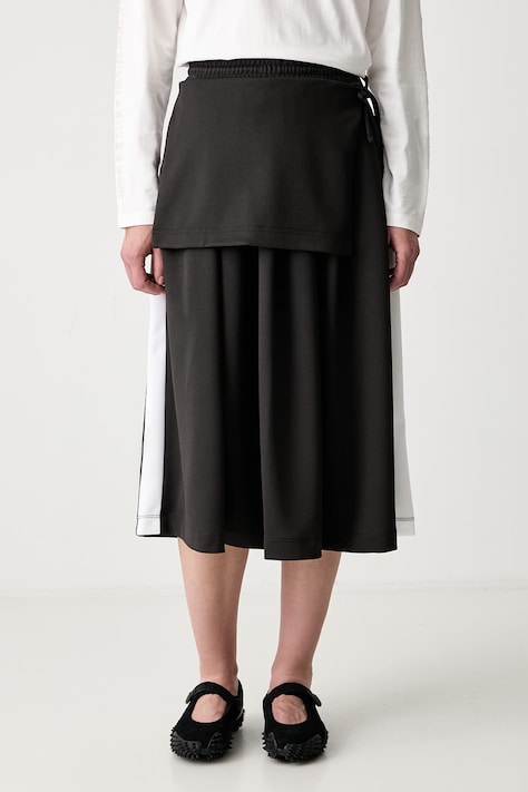 Puma T7 Midi flared skirt black plain 634622