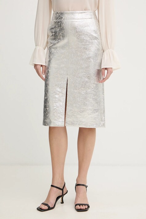 OUI spódnica kolor srebrny mini prosta 96027