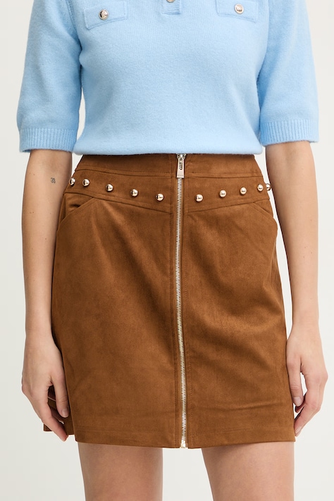 Morgan spódnica brązowa gładka JCLAM