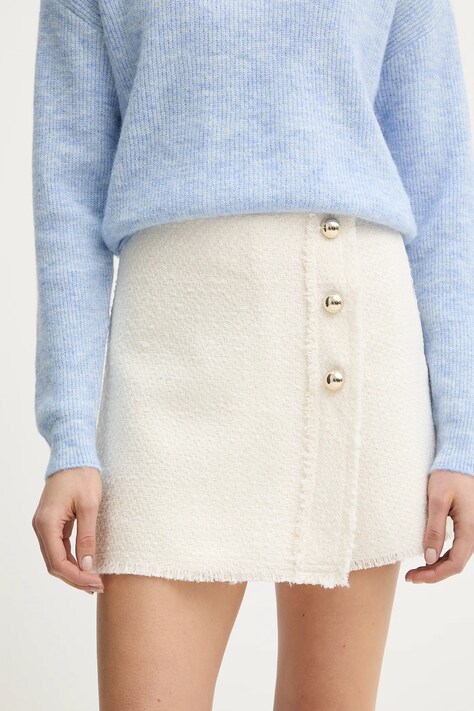 Morgan spódnicospodnie kolor beżowy mini prosta JCLOUD