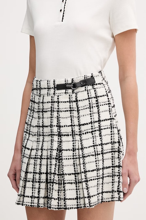 Morgan spódnica kolor biały mini rozkloszowana JNOLIA