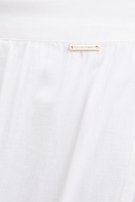 Melissa Odabash spódnica plażowa z dodatkiem lnu kolor biały Monroe
