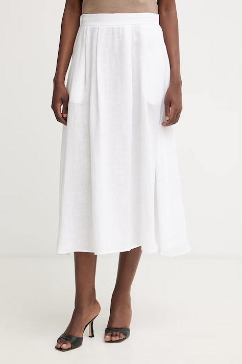 Marella ľanová sukňa Emme by Marella biela farba 2615101082200