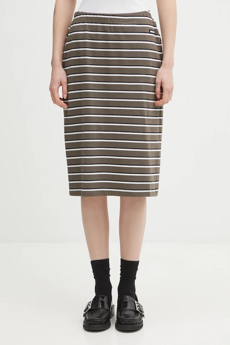 Rotate spódnica bawełniana kolor zielony midi ołówkowa 1154742476