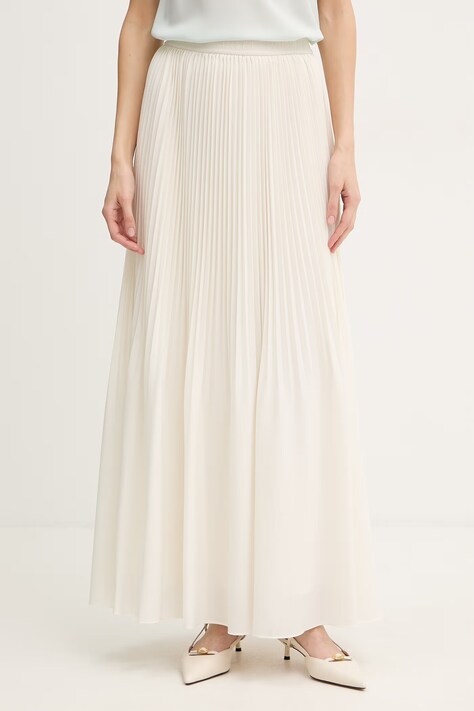 Twinset spódnica kolor beżowy maxi rozkloszowana 261TE2113