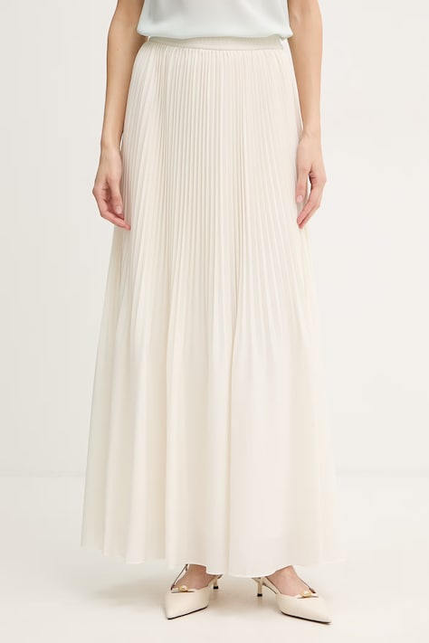 Twinset spódnica kolor beżowy maxi rozkloszowana 261TE2113