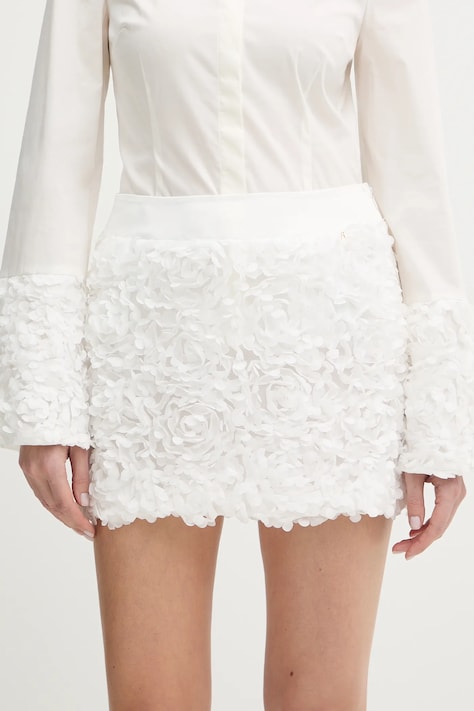 Twinset spódnica kolor biały mini prosta 261AP2231