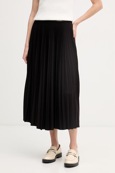 Lacoste spódnica plisowana czarna gładka JF1402