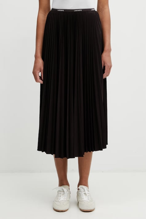 Lacoste spódnica plisowana czarna gładka JF1402